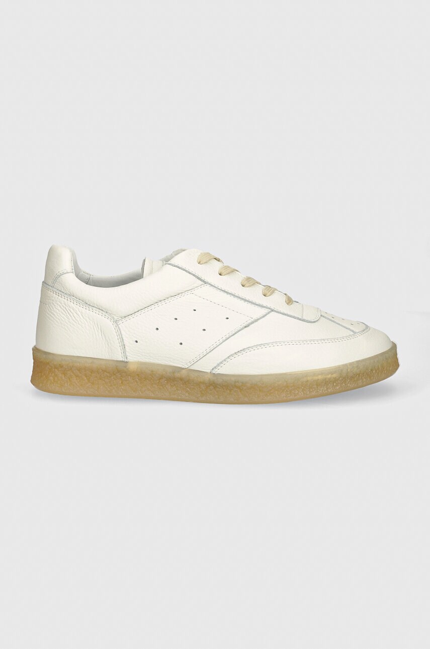 Шкіряні кросівки MM6 Maison Margiela колір білий SH1WS0003.P7016
