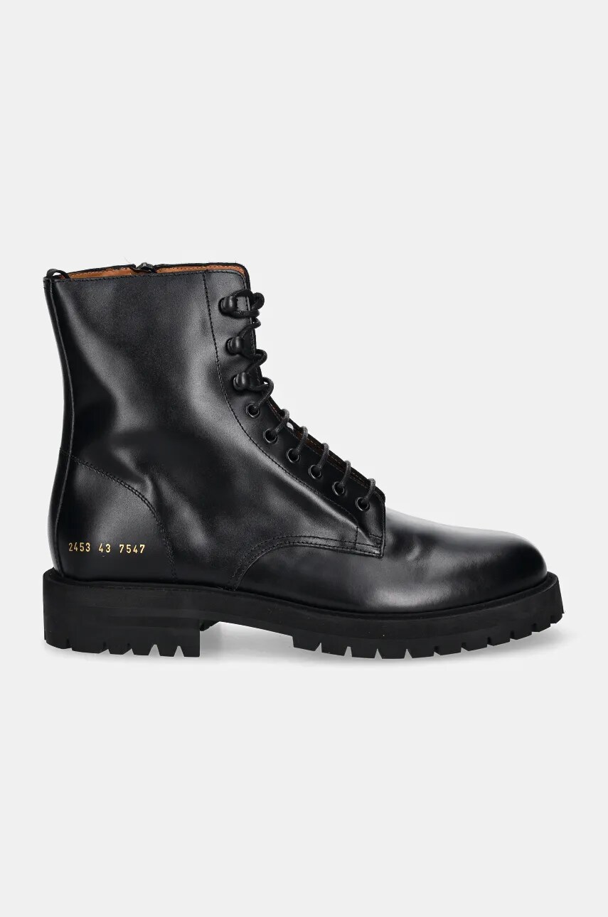Шкіряні черевики Common Projects Combat чоловічі колір чорний 2453