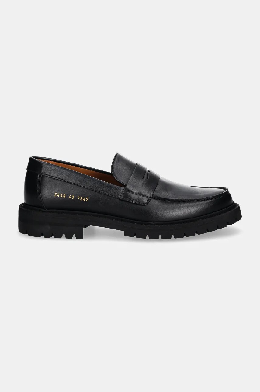 Шкіряні мокасини Common Projects Loafer with Tread Sole чоловічі колір чорний 2449