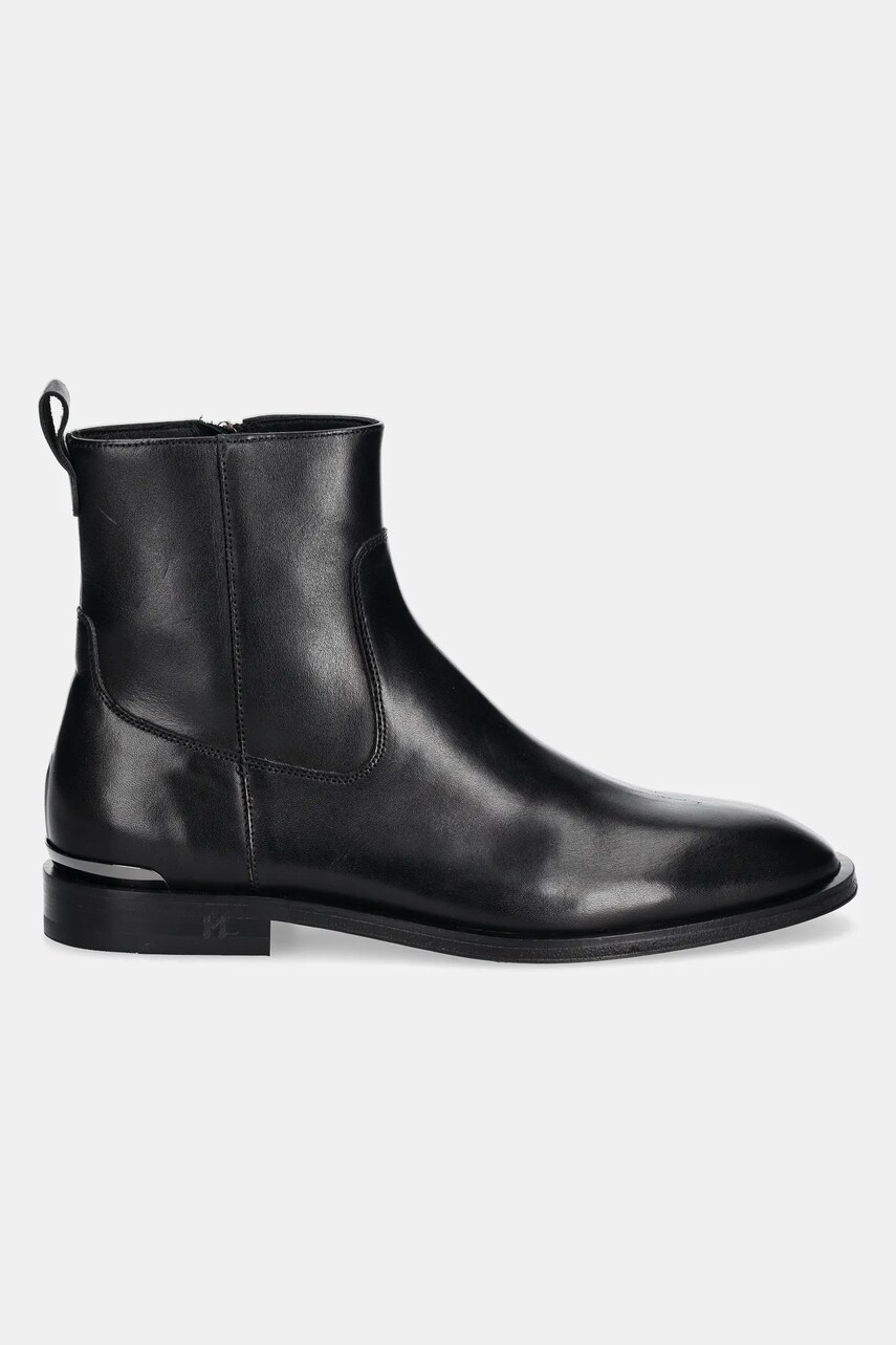 Шкіряні черевики Karl Lagerfeld ELLIS чоловічі колір чорний KL13254