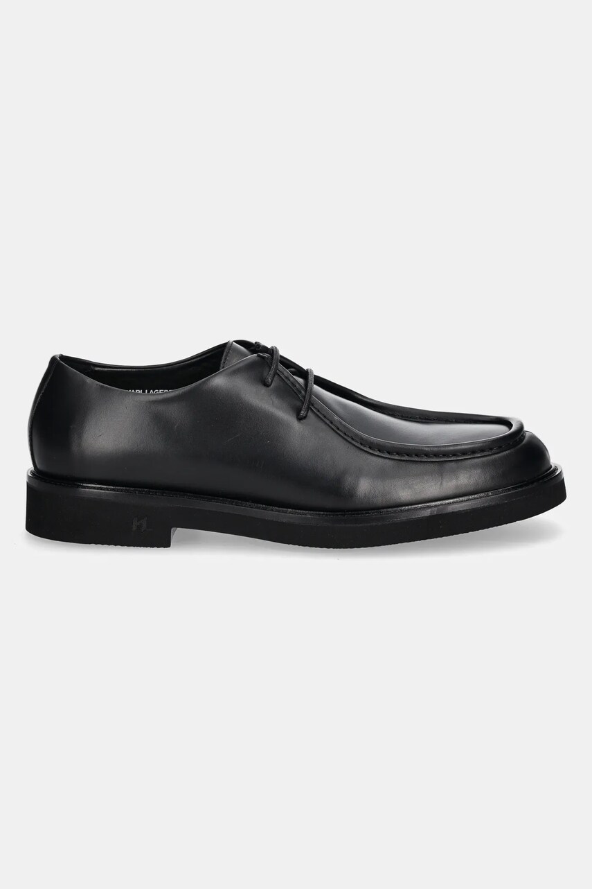 Шкіряні туфлі Karl Lagerfeld NEIL чоловічі колір чорний KL16134