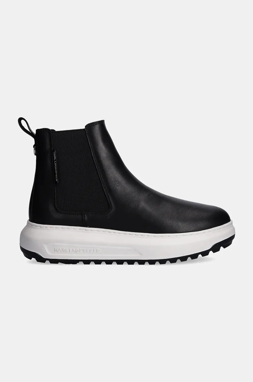Шкіряні черевики Karl Lagerfeld KAPRI LUG чоловічі колір чорний KL57540
