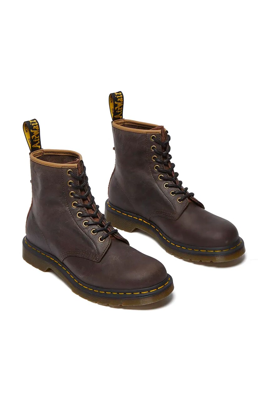 Шкіряні черевики Dr. Martens 1460 чоловічі колір коричневий DM31871201
