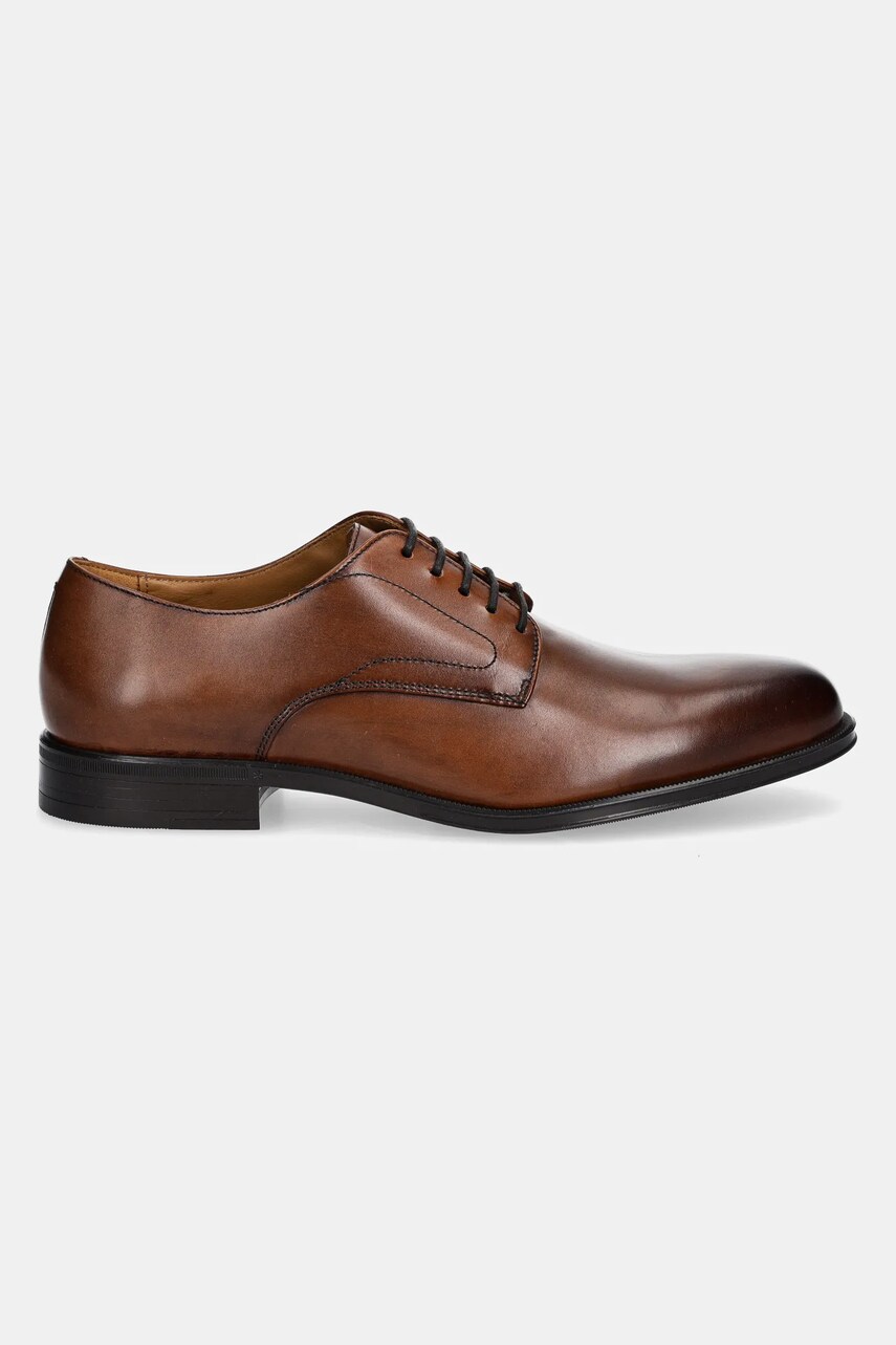 Шкіряні туфлі Hackett London DUKE MASTER чоловічі колір коричневий HMS21407