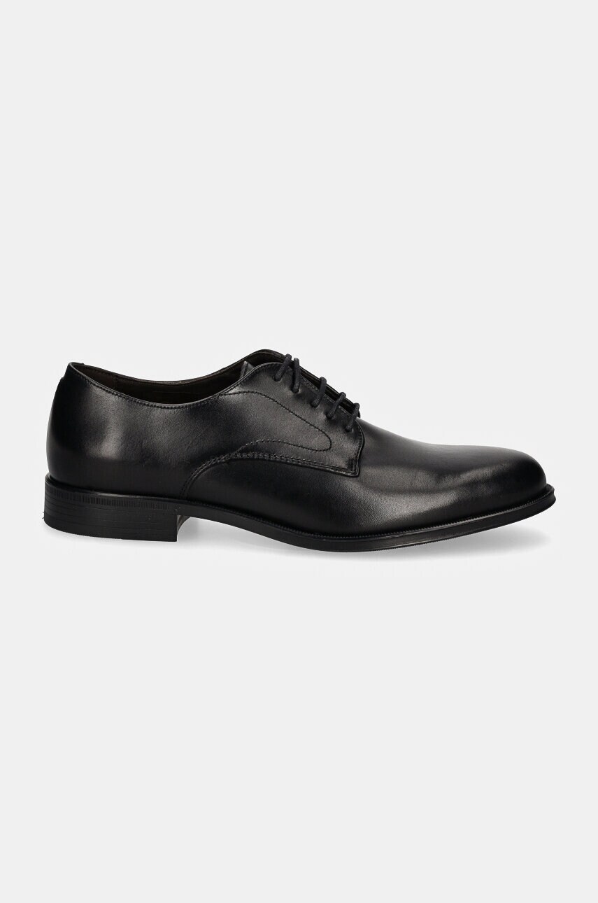 Шкіряні туфлі Hackett London DUKE MASTER чоловічі колір чорний HMS21407