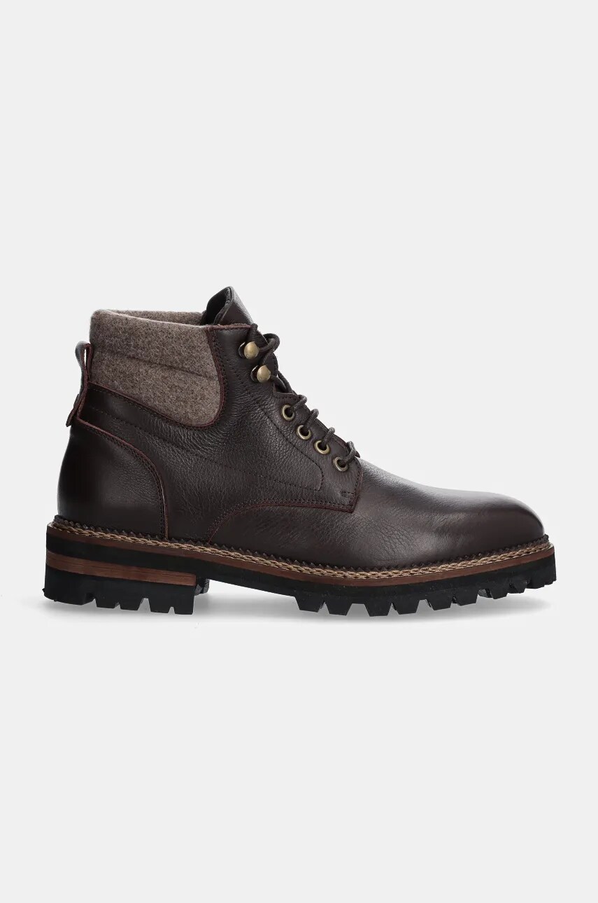 Високі черевики Hackett London RANGE STONE чоловічі колір коричневий HMS21423