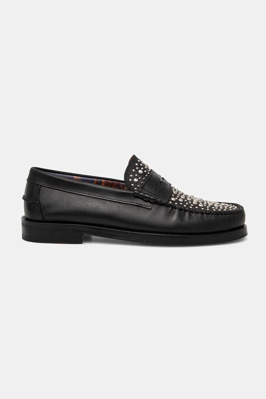 Шкіряні мокасини Naked Wolfe Riviera чоловічі колір чорний Riviera Black Studs