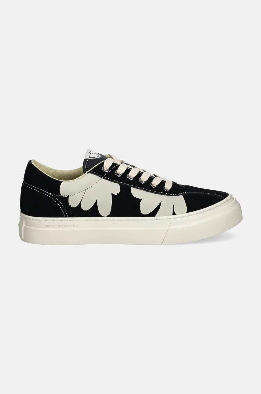 Замшеві кеди Stepney Workers Club Dellow Cup Shroomhands Suede колір чорний YA26145