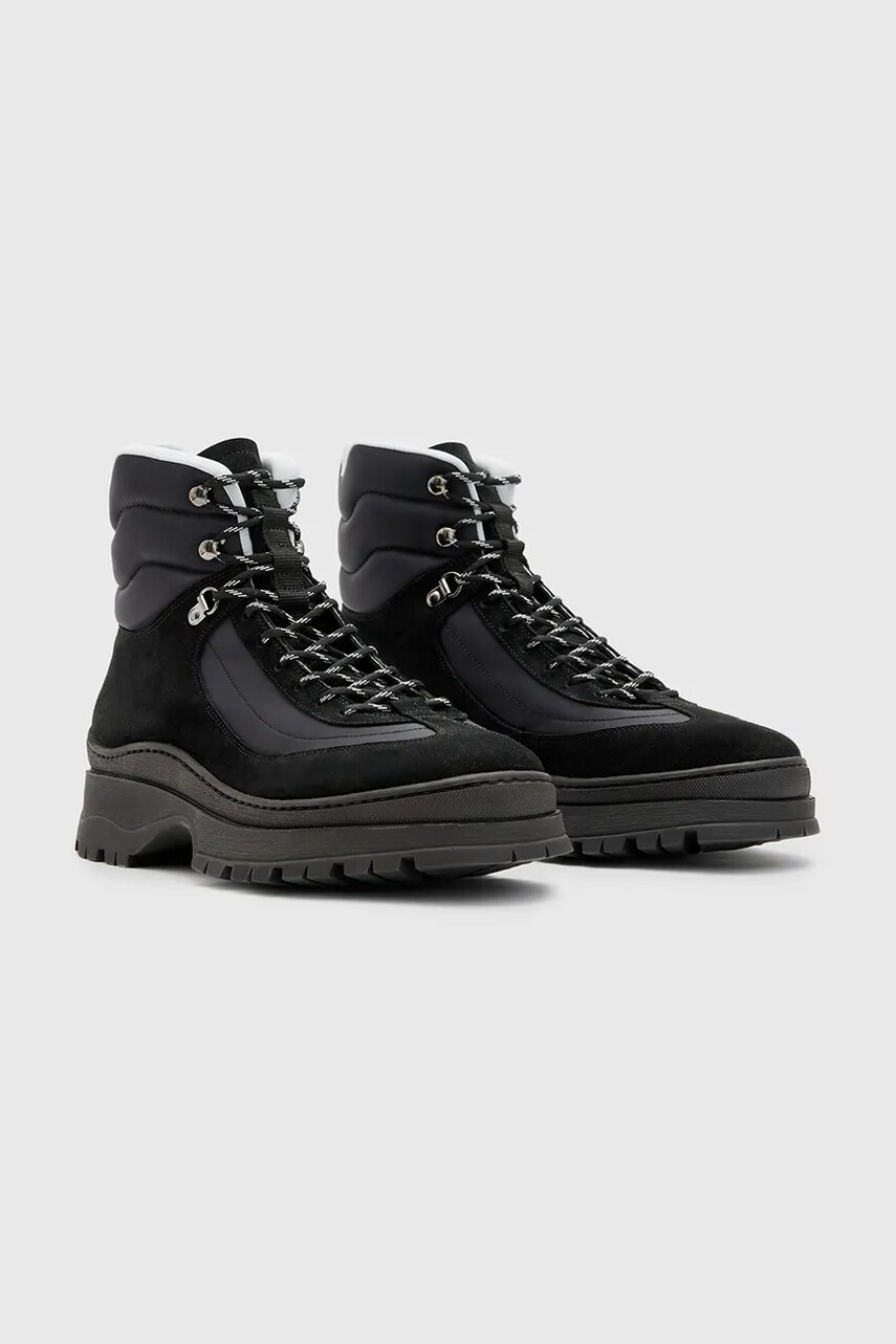 Високі черевики AllSaints Lucas Suede Hiker чоловічі колір чорний M023FB