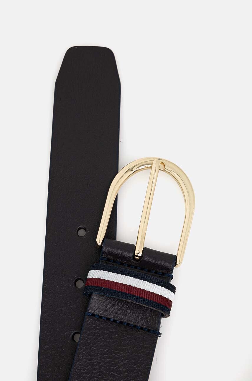 Шкіряний ремінь Tommy Hilfiger жіночий колір синій AW0AW16596