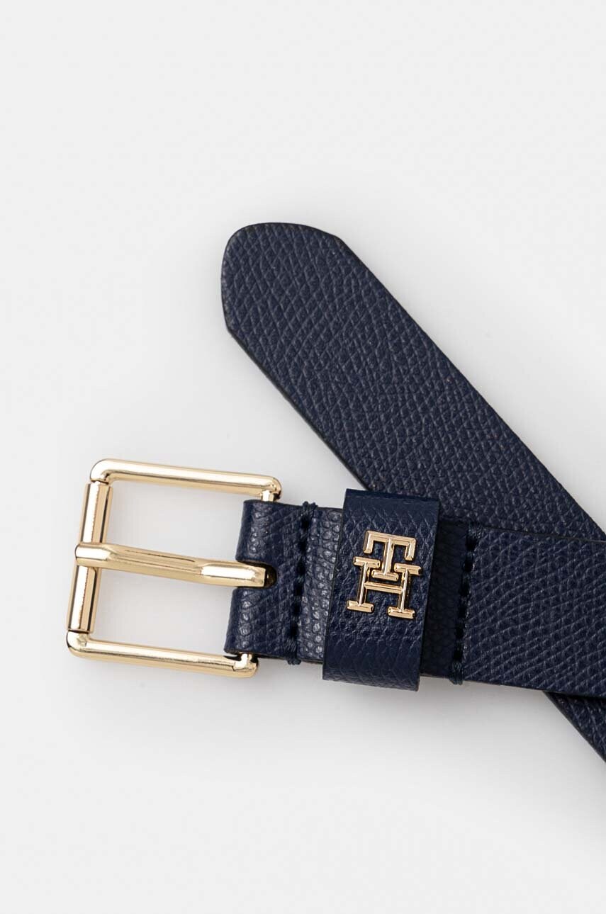 Шкіряний ремінь Tommy Hilfiger жіночий колір синій AW0AW16607
