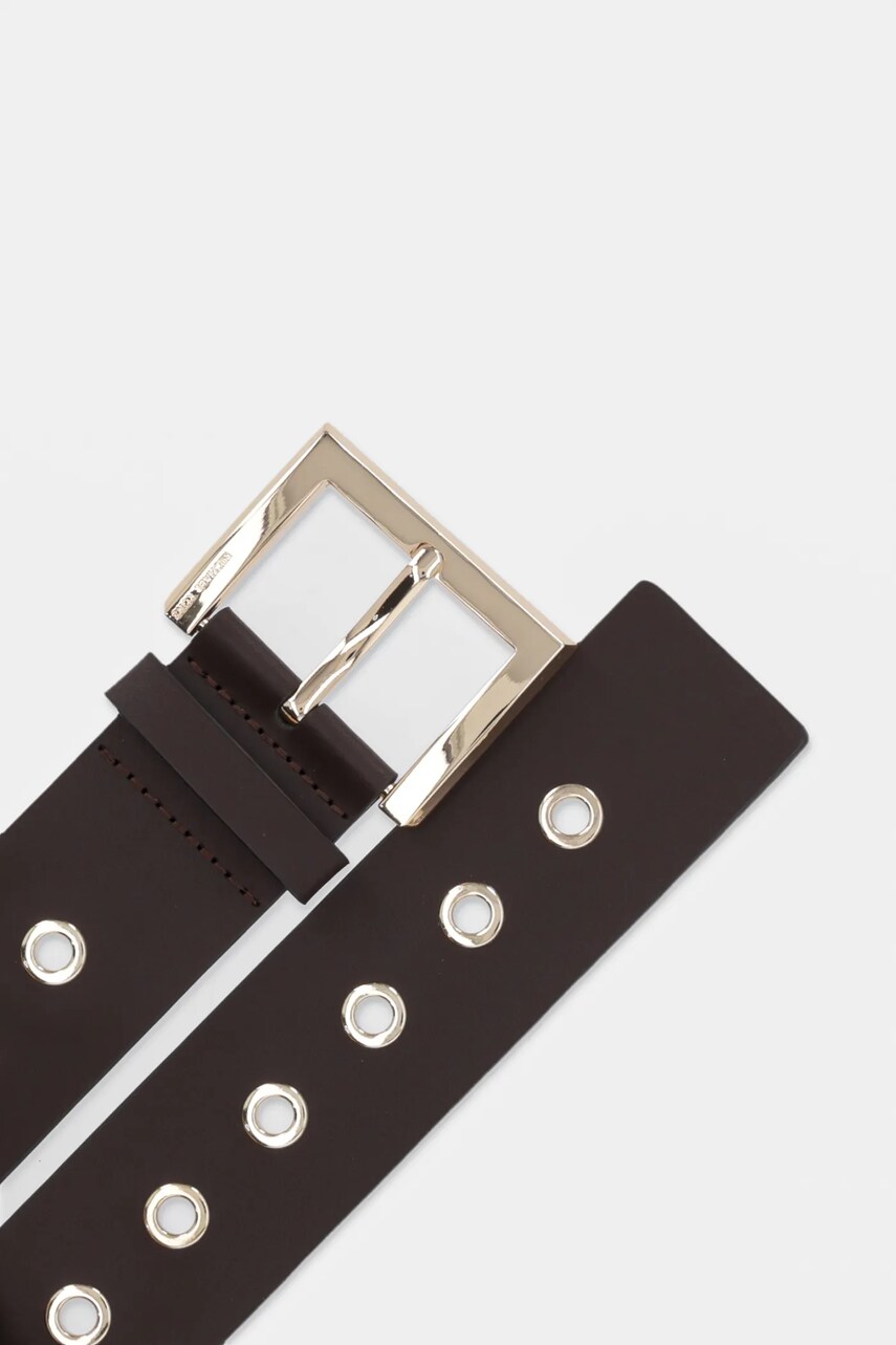 Шкіряний ремінь MICHAEL Michael Kors жіночий колір коричневий 559114