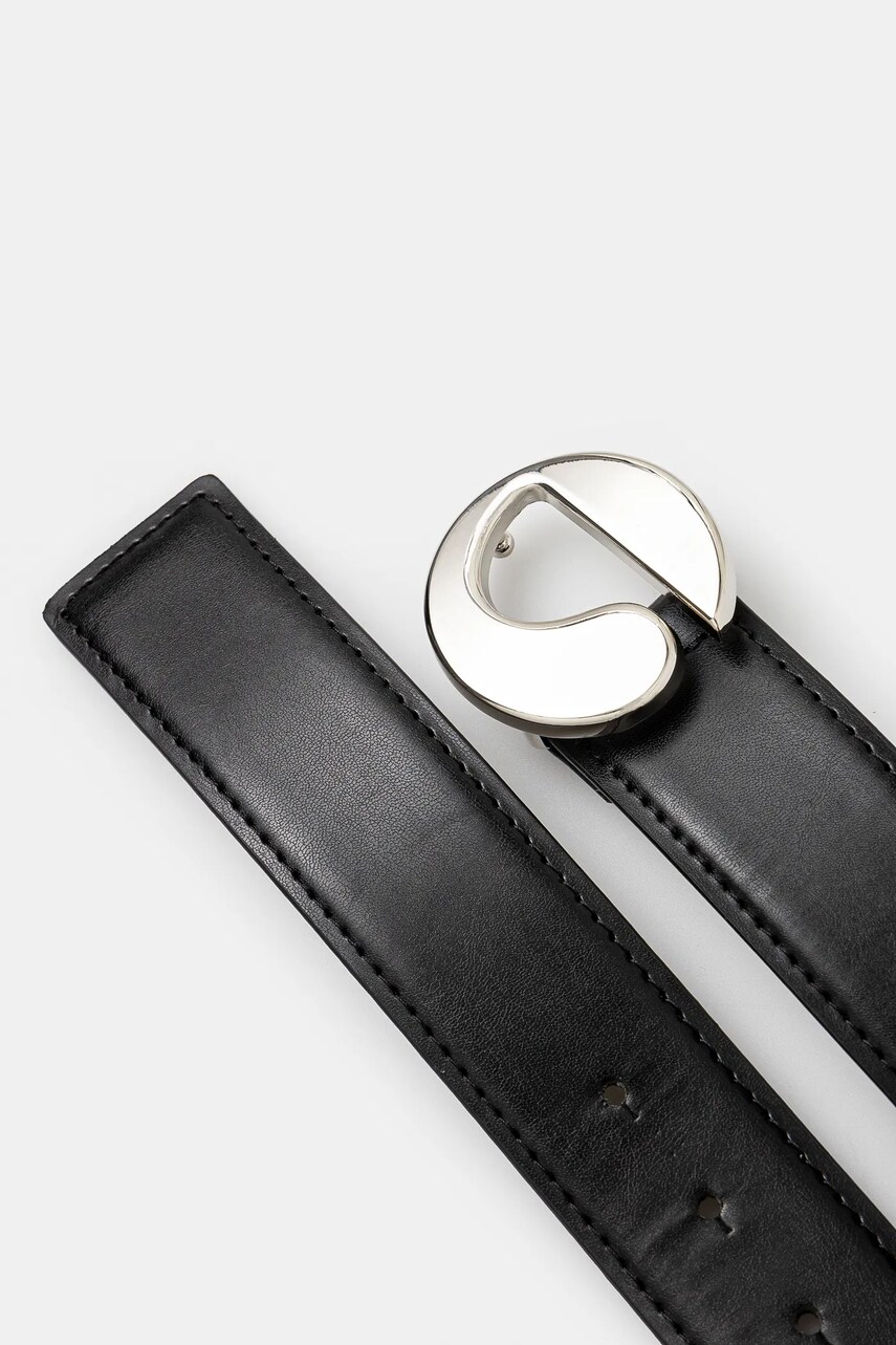 Шкіряний ремінь Coperni Coperni Logo Leather жіночий колір чорний COPBE01405C