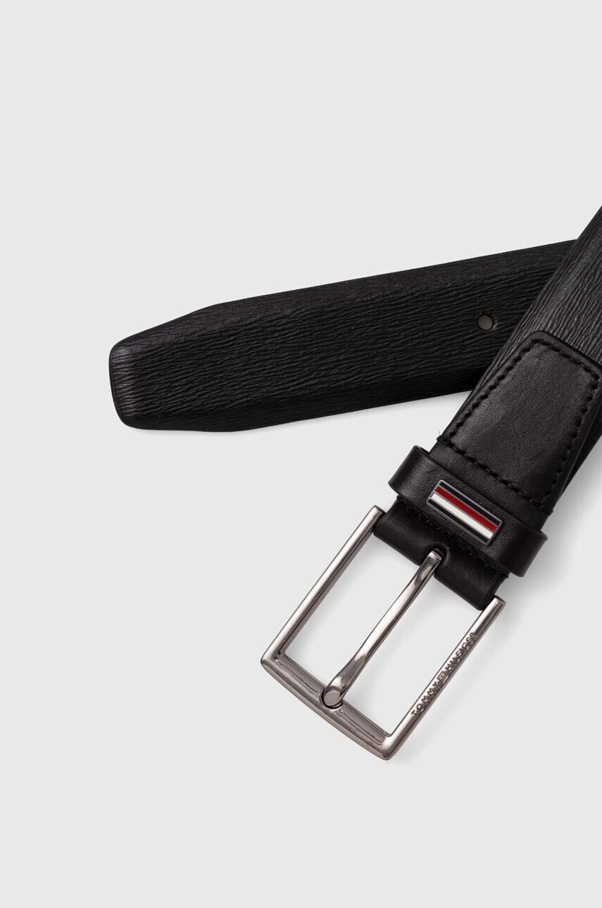Шкіряний ремінь Tommy Hilfiger чоловічий колір чорний AM0AM12664