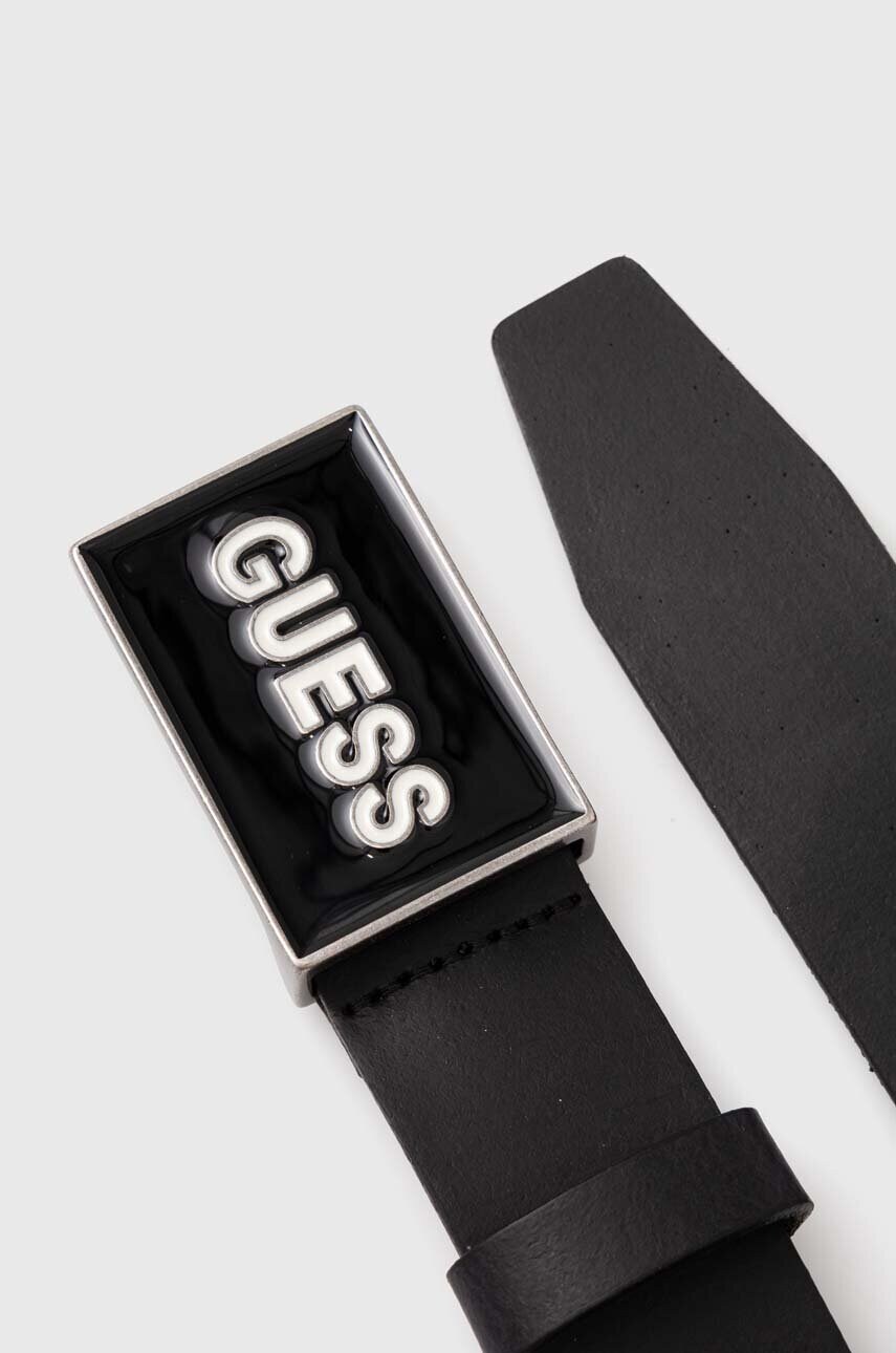 Шкіряний ремінь Guess чоловічий колір чорний M4YZ13 L0UL0