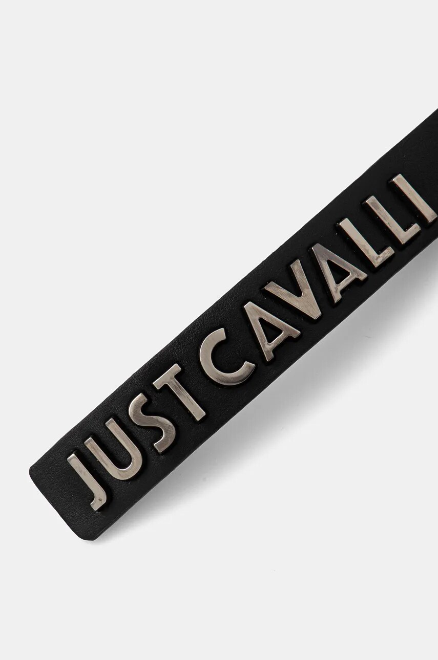 Шкіряний ремінь Just Cavalli чоловічий колір чорний 77QA6F10 ZP296