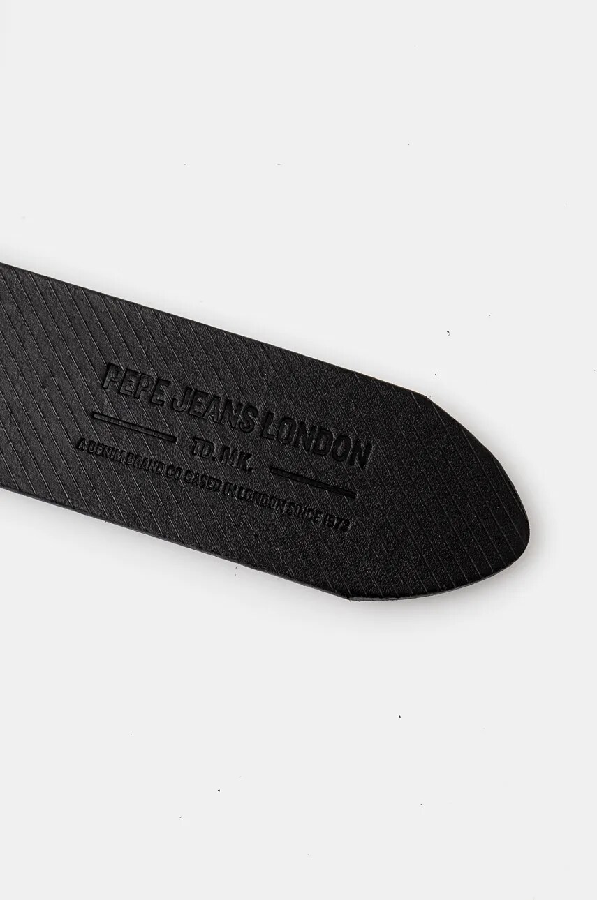 Шкіряний ремінь Pepe Jeans WADE BELT чоловічий колір чорний PM021025