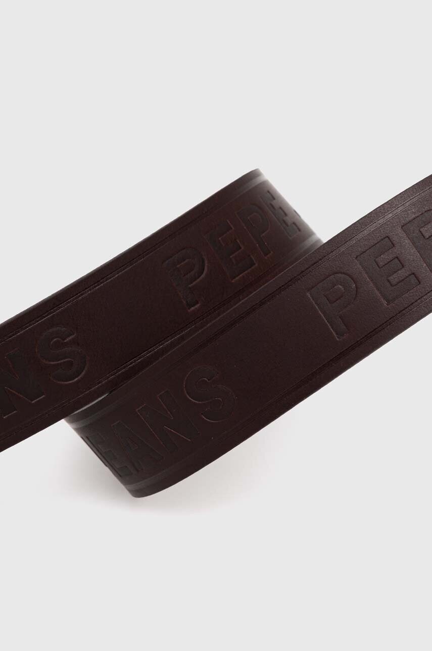 Шкіряний ремінь Pepe Jeans DAYTON BELT чоловічий колір коричневий PM021027