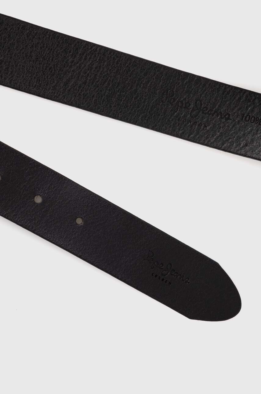 Шкіряний ремінь Pepe Jeans TATE BELT чоловічий колір чорний PM021028