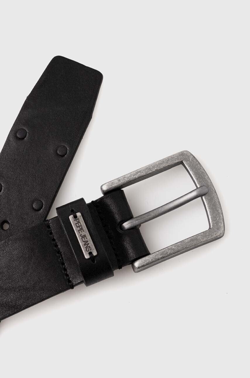 Шкіряний ремінь Pepe Jeans KENT BELT чоловічий колір чорний PM021030