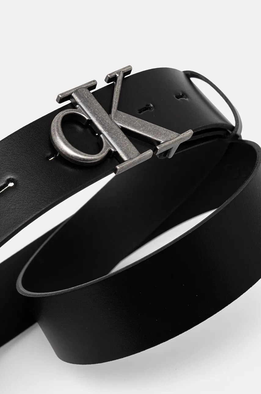 Шкіряний ремінь Calvin Klein Jeans чоловічий колір чорний K50K512102