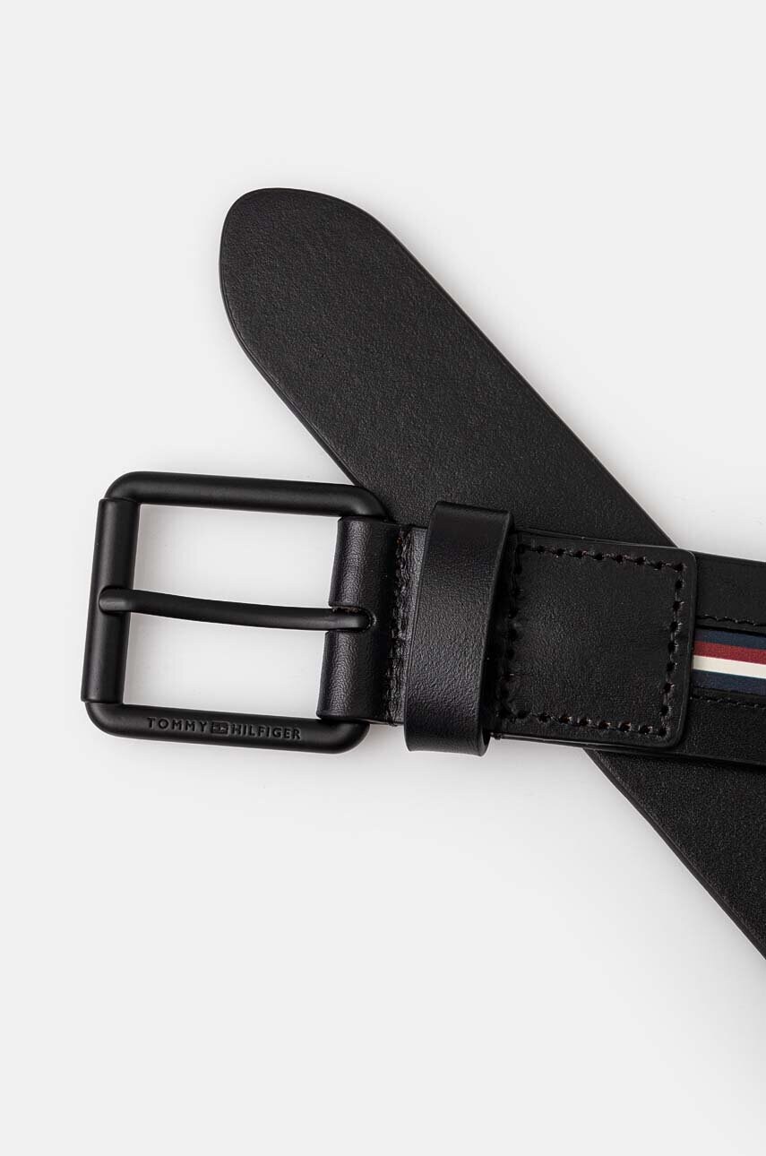 Шкіряний ремінь Tommy Hilfiger чоловічий колір чорний AM0AM12813