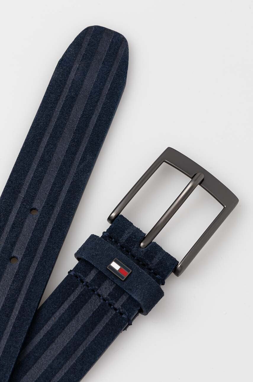 Шкіряний ремінь Tommy Hilfiger чоловічий колір синій AM0AM12820