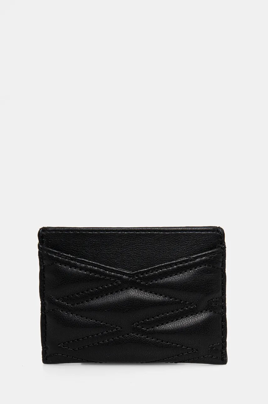 Шкіряний чохол на банківські карти Dkny колір чорний R43ZKG77