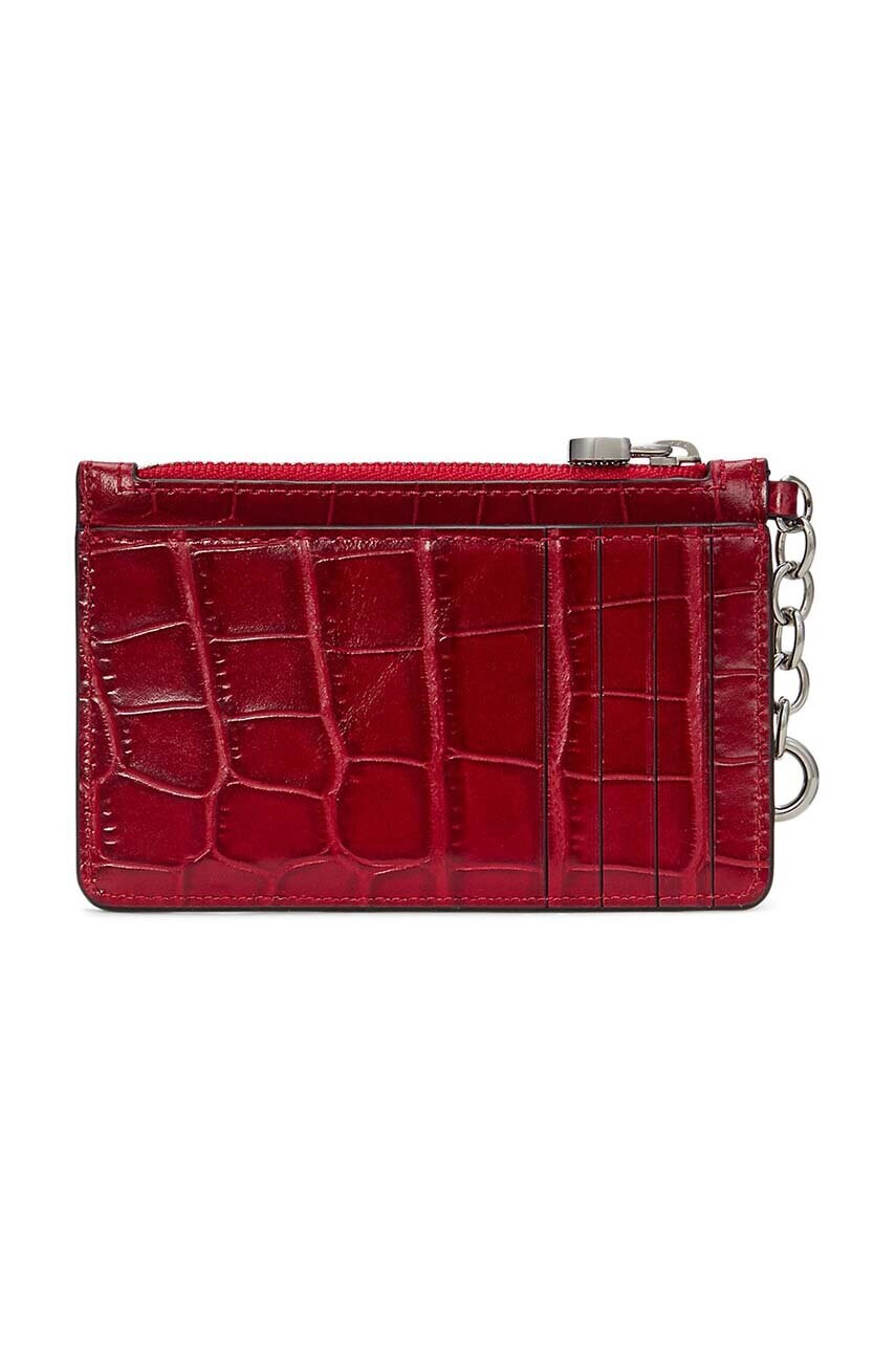 Шкіряний гаманець Lauren Ralph Lauren жіночий колір червоний 432951705