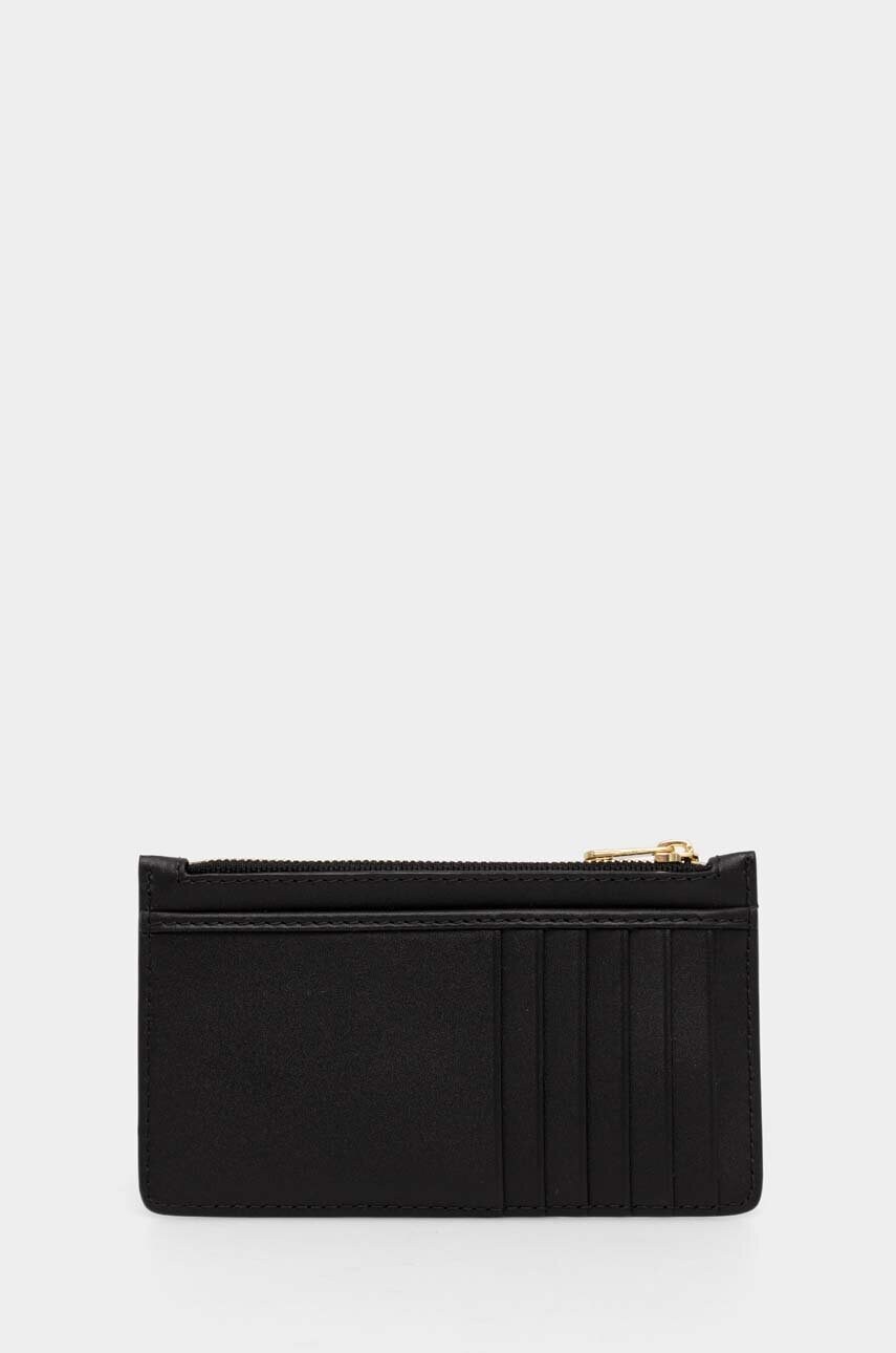 Шкіряний гаманець A.P.C. porte-cartes willow жіночий колір чорний PXAWV.F63276