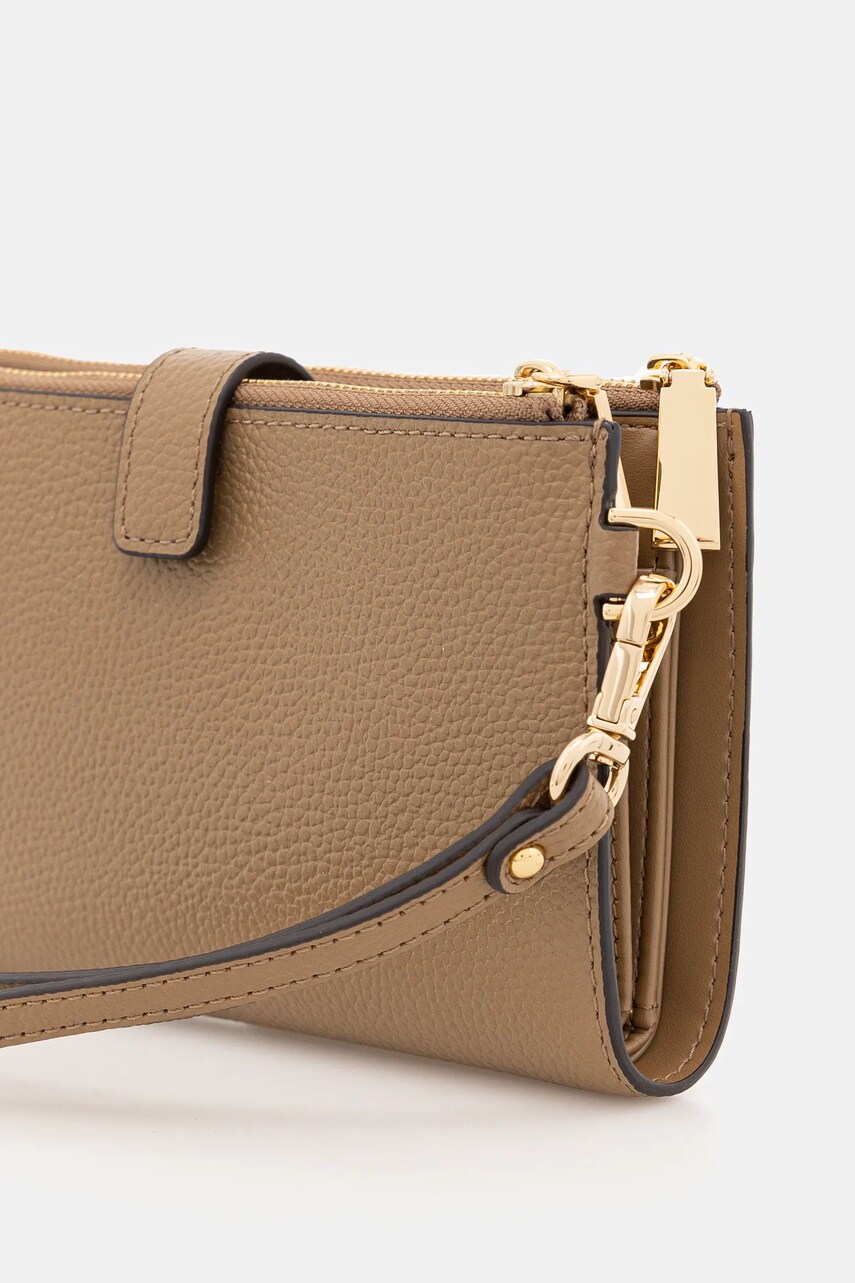 Шкіряний гаманець MICHAEL Michael Kors жіночий колір коричневий 32T7GAFW4L