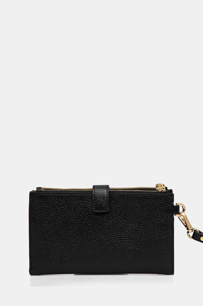 Шкіряний гаманець MICHAEL Michael Kors жіночий колір чорний 32T7GAFW4L