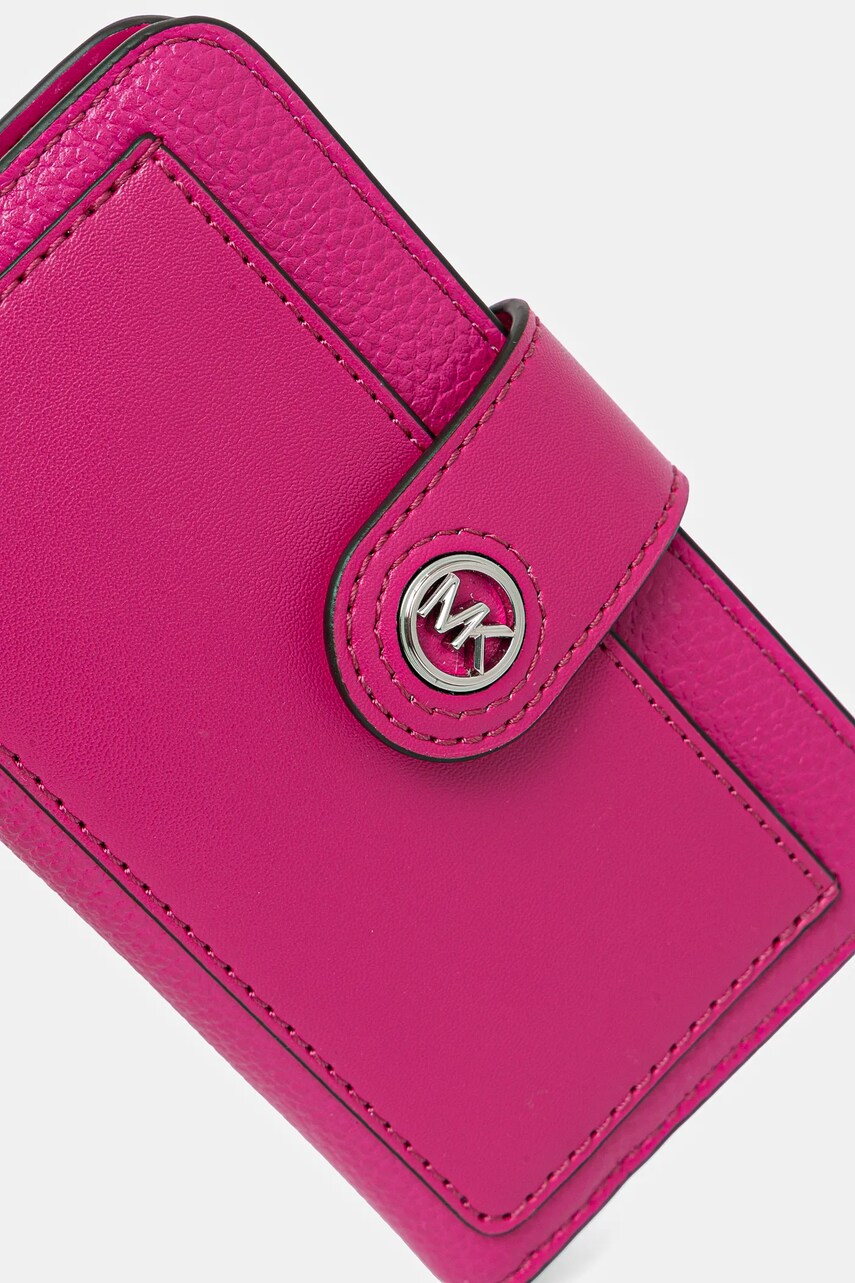 Шкіряний гаманець MICHAEL Michael Kors жіночий колір коричневий 32S4S0KF6L