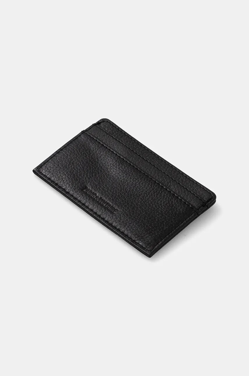 Шкіряний чохол на банківські карти ZADIG&VOLTAIRE колір чорний LWSG00001