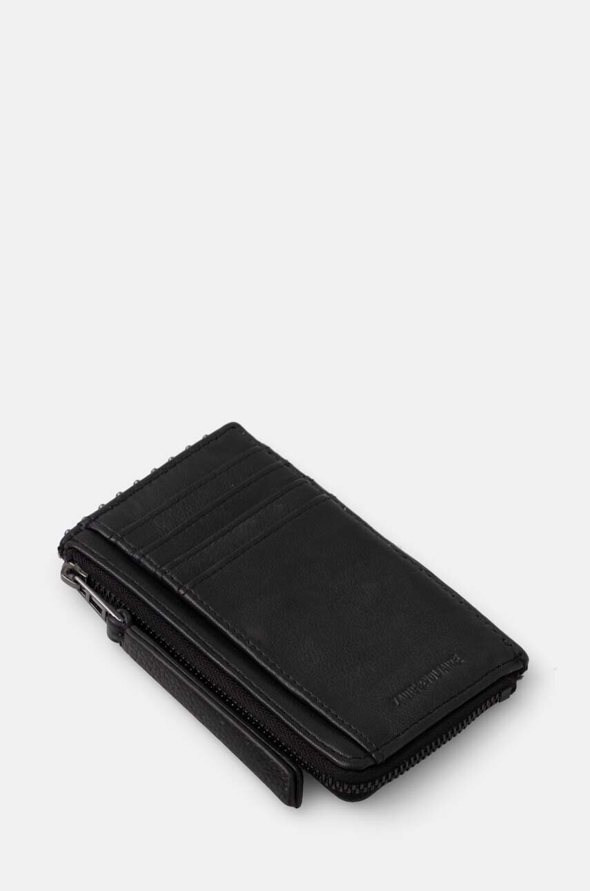 Шкіряний гаманець ZADIG&VOLTAIRE жіночий колір чорний LWSG00060