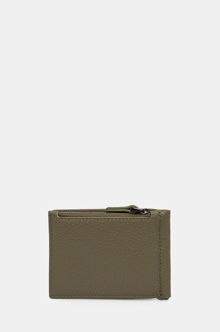 Шкіряний гаманець Coccinelle MAN SOFT чоловічий колір зелений E2 MUK 81 06 01