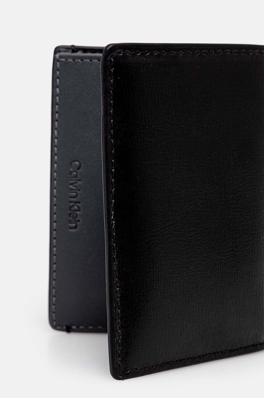 Шкіряний чохол на банківські карти Calvin Klein колір чорний K50K512488
