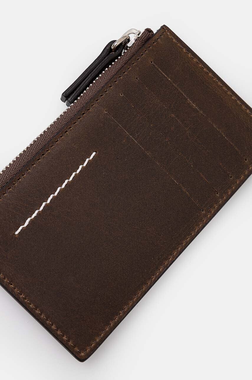 Шкіряний гаманець MM6 Maison Margiela колір коричневий SA5UI0016.P7179
