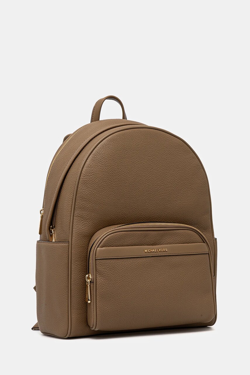 Шкіряний рюкзак MICHAEL Michael Kors жіночий колір бежевий великий однотонний 30T4G8XB7L