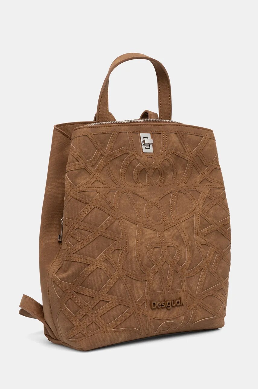 Рюкзак Desigual OASIS SUMY MINI жіночий колір коричневий малий однотонний 24WAKP25