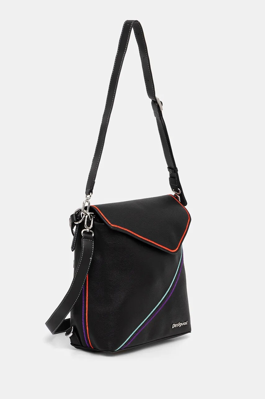 Рюкзак Desigual CLEO BLACK JERSEY жіночий колір чорний малий з аплікацією 24WAKP14