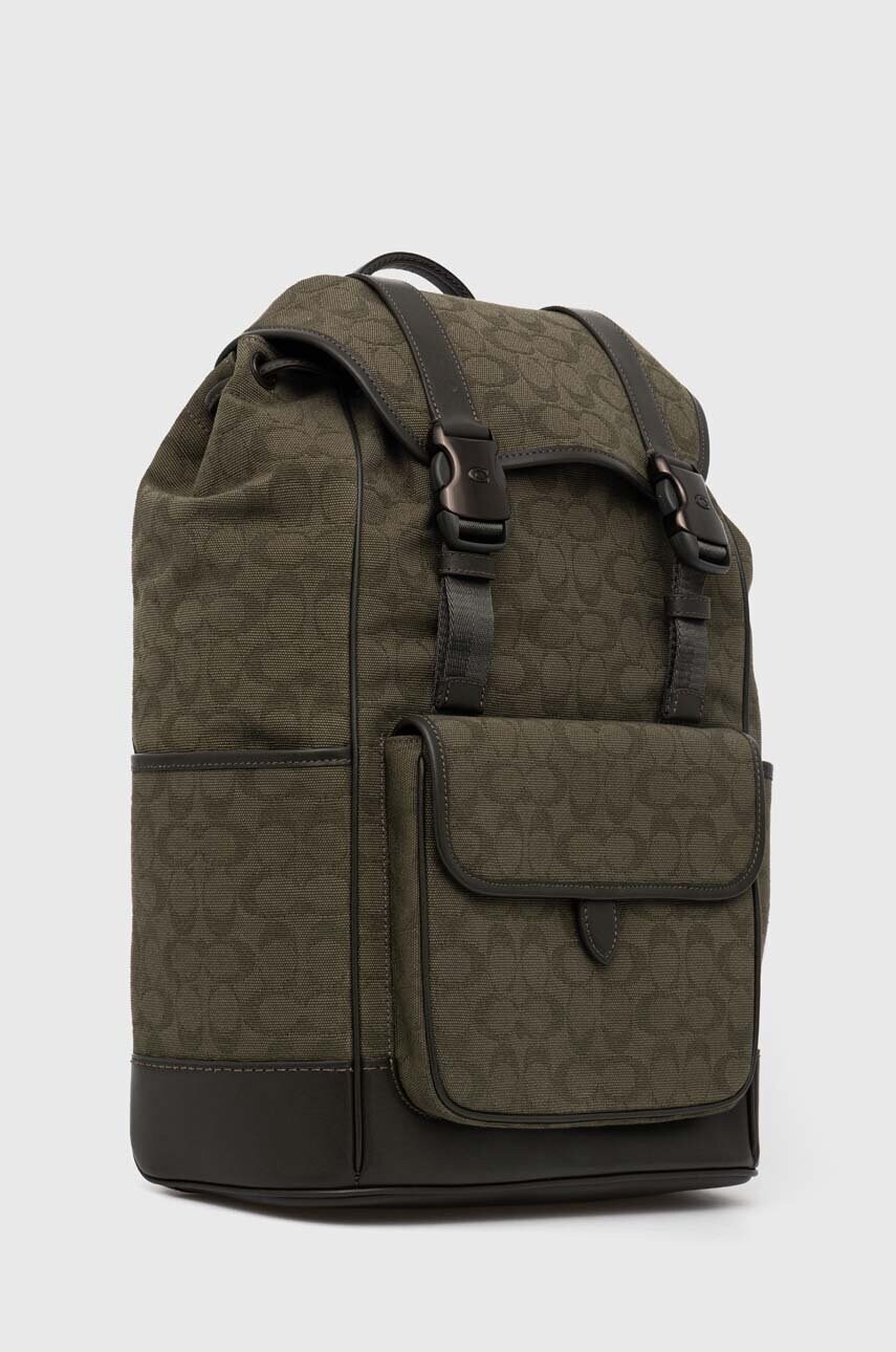 Рюкзак Coach чоловічий колір зелений великий однотонний CU070