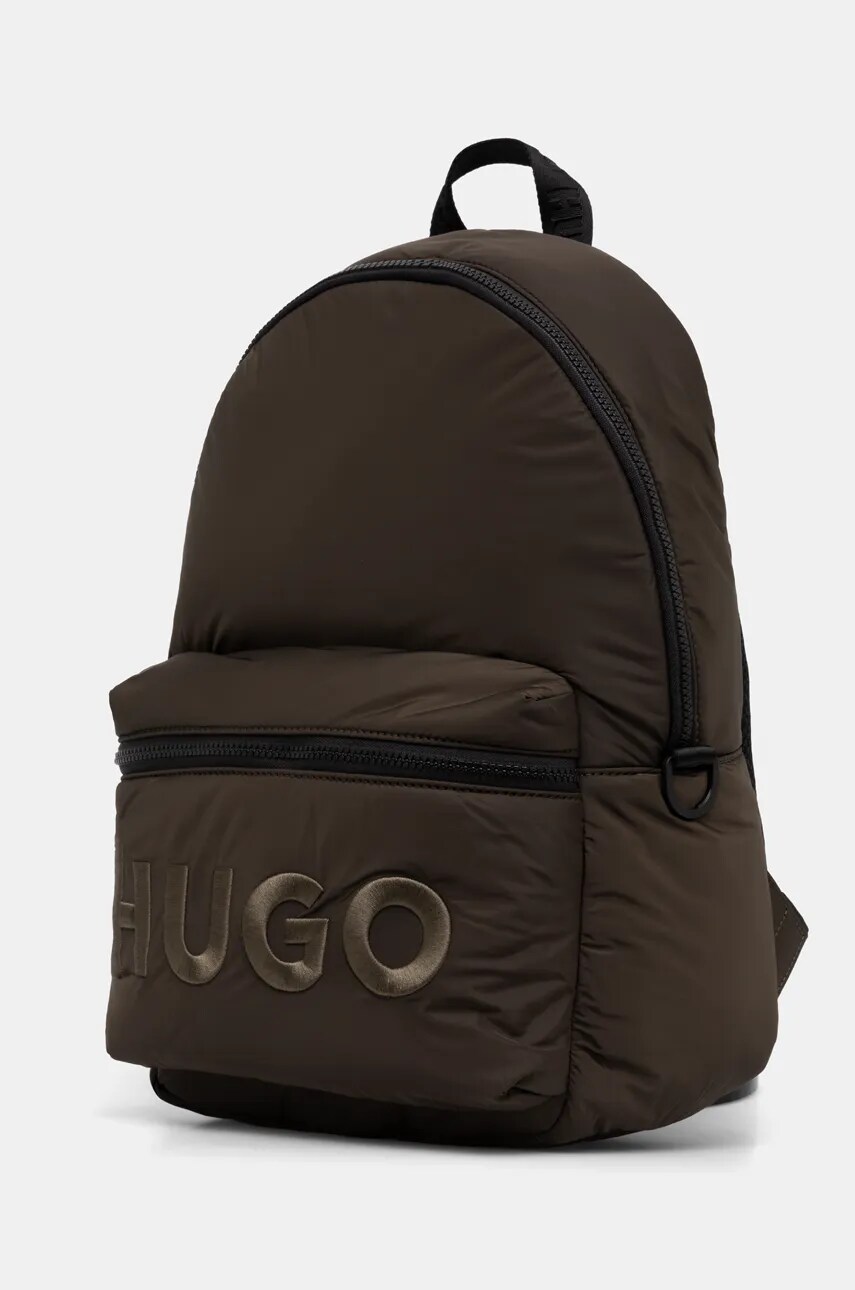 Рюкзак HUGO чоловічий колір зелений великий з аплікацією 50529437
