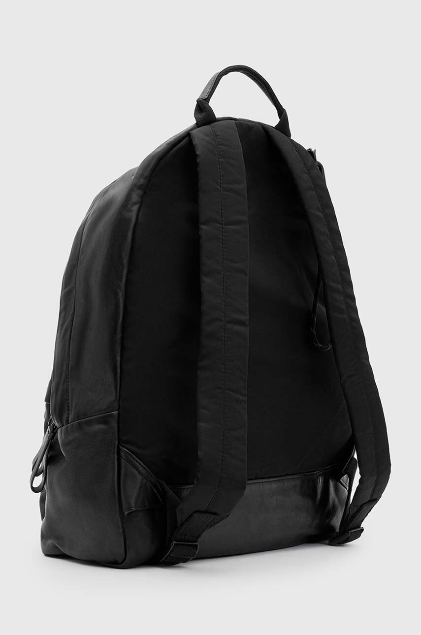 Шкіряний рюкзак AllSaints CARABINER BACKPACK чоловічий колір чорний великий однотонний M164XB