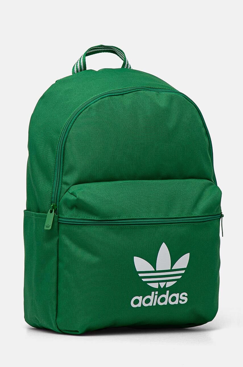 Рюкзак adidas Originals Adicolor колір зелений великий з принтом IW1781