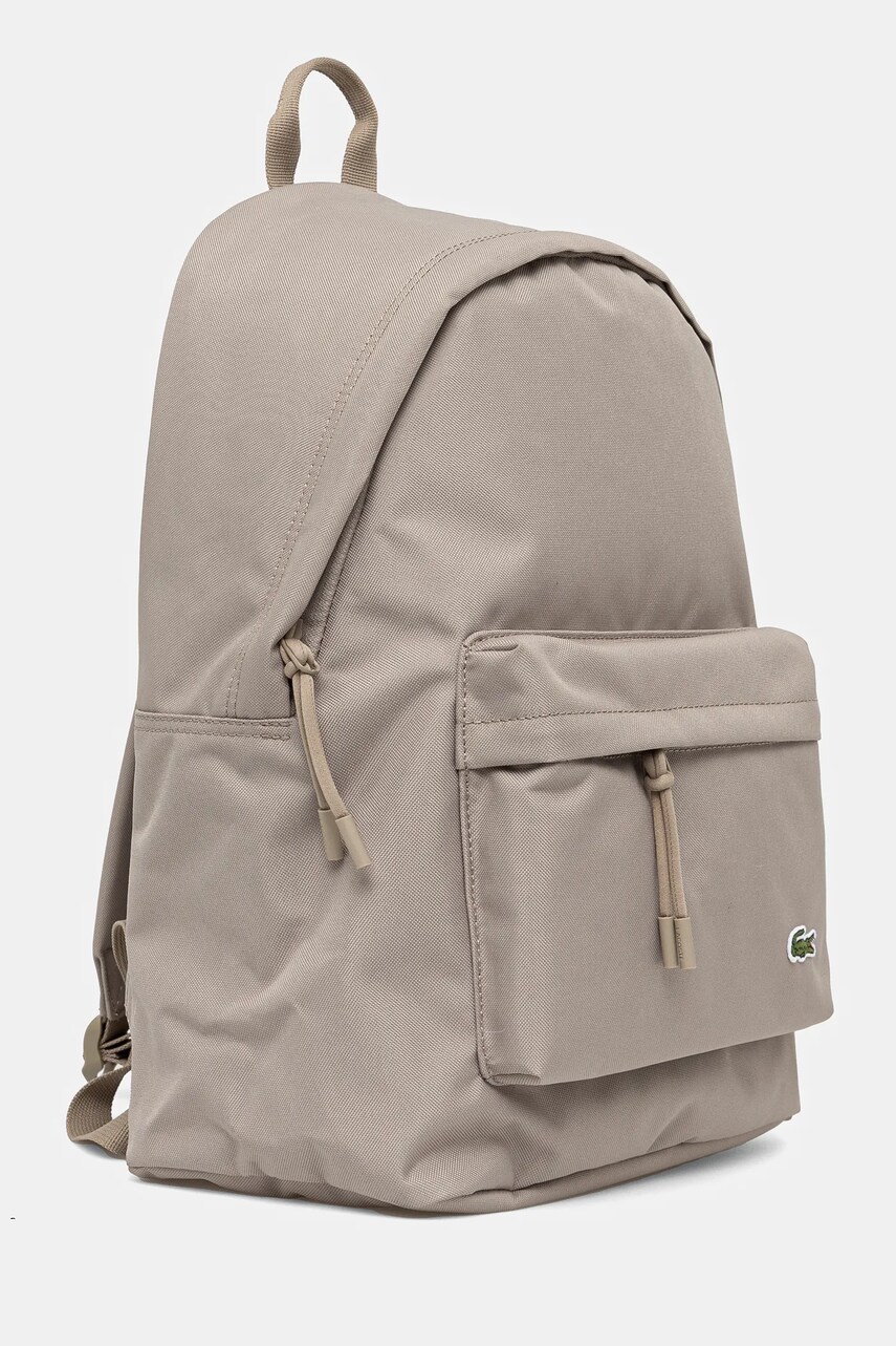Рюкзак Lacoste колір бежевий великий однотонний NU4592NE