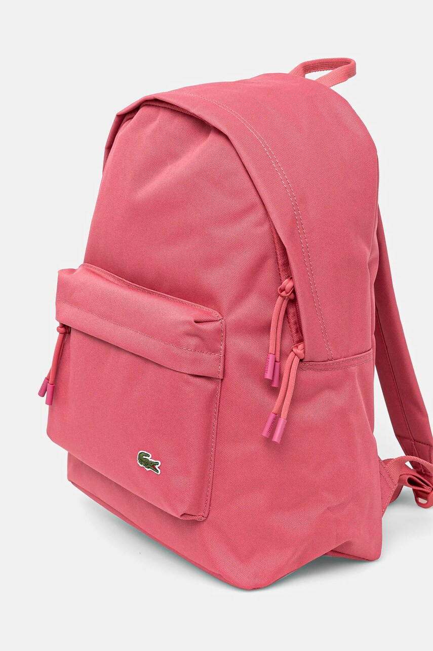 Рюкзак Lacoste колір рожевий великий однотонний NU4592NE