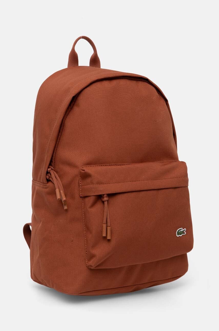 Рюкзак Lacoste колір коричневий великий однотонний NU4592NE