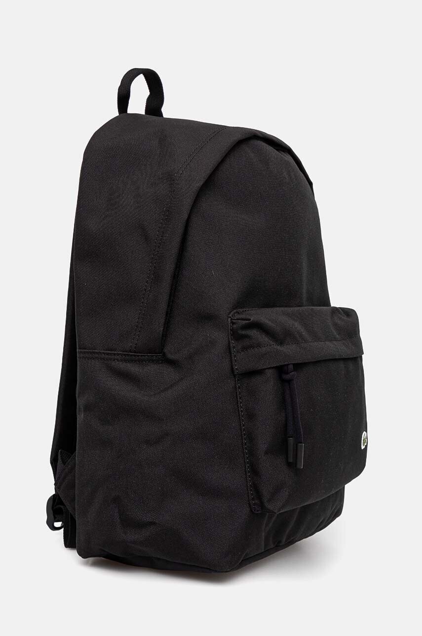 Рюкзак Lacoste колір чорний великий однотонний NU4592NE