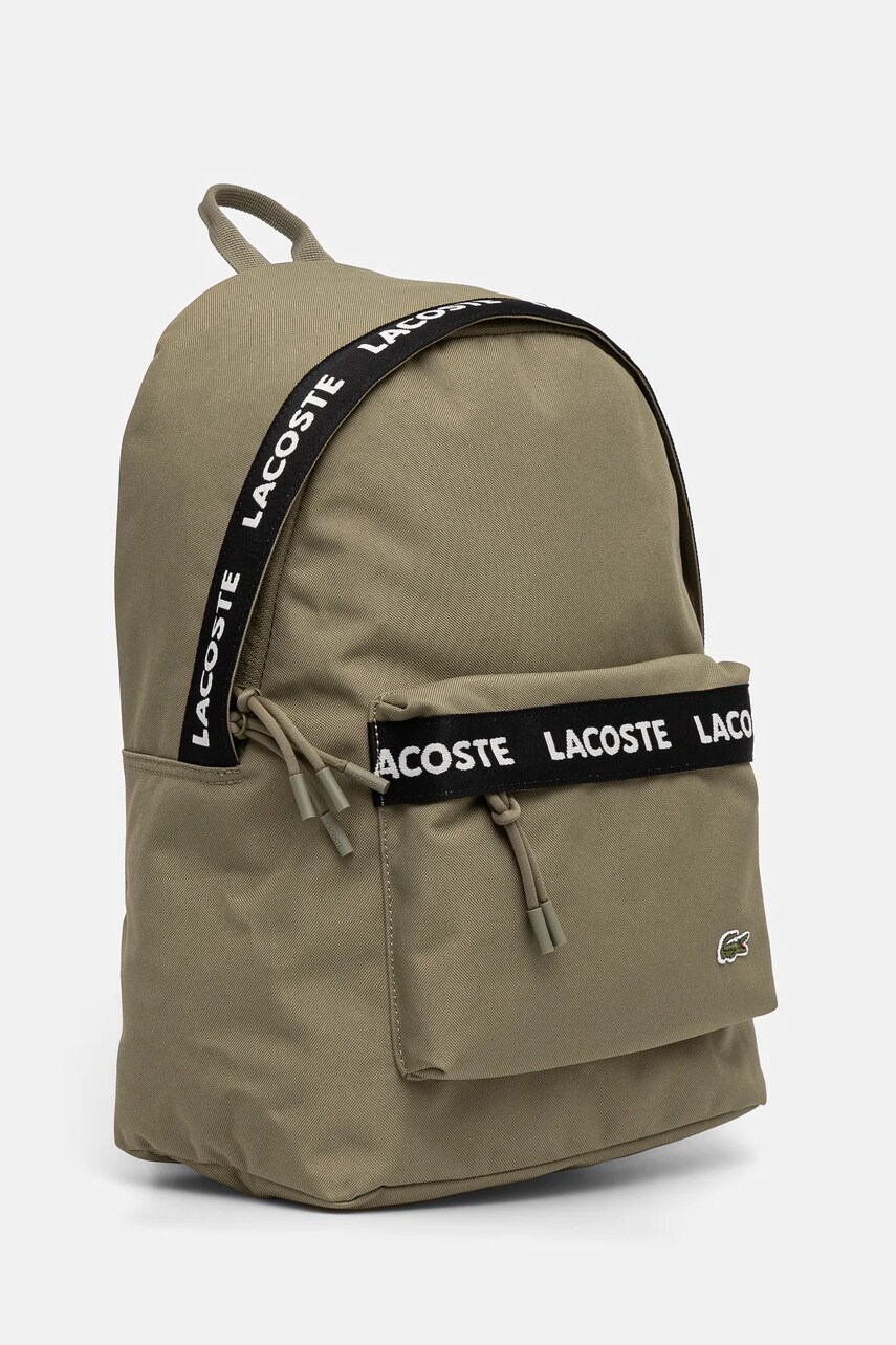 Рюкзак Lacoste колір зелений великий з аплікацією NU4685NZ